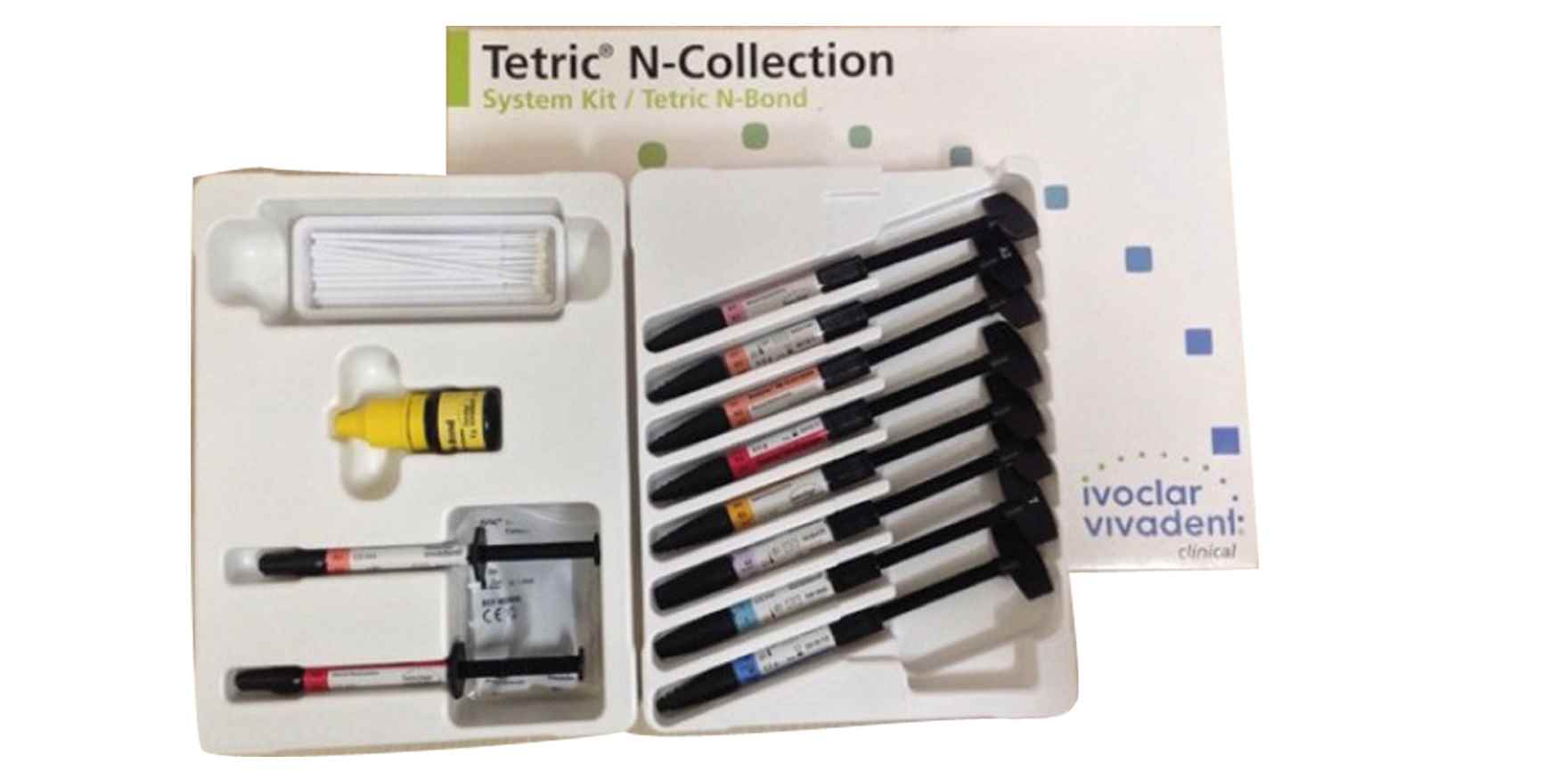 Ivoclar Vivadent Tetric N Ceram Composite Kit - 4x3.5g Syringes + Bond 6g + Etching Gel, Exp 2025-11